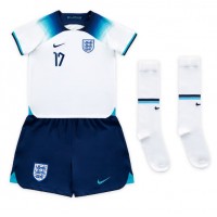 Camisa de time de futebol Inglaterra Bukayo Saka #17 Replicas 1º Equipamento Infantil Mundo 2022 Manga Curta (+ Calças curtas)